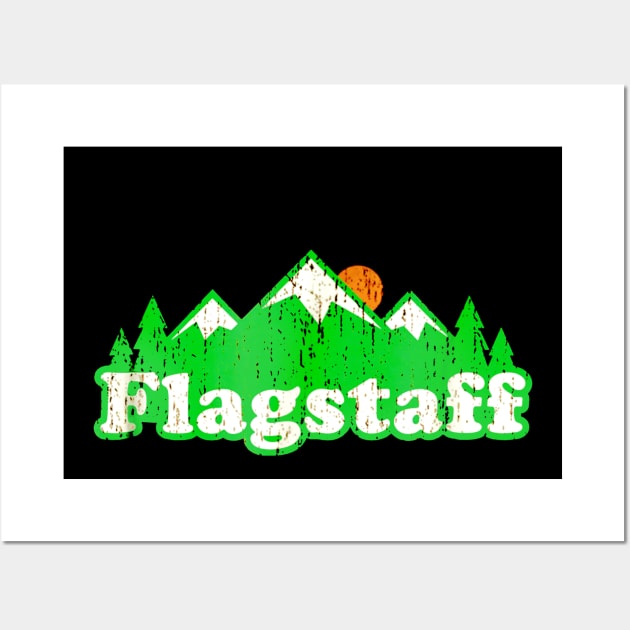 Flagstaff Arizona AZ Shirt Vintage Hiking Mountains Wall Art by Jipan